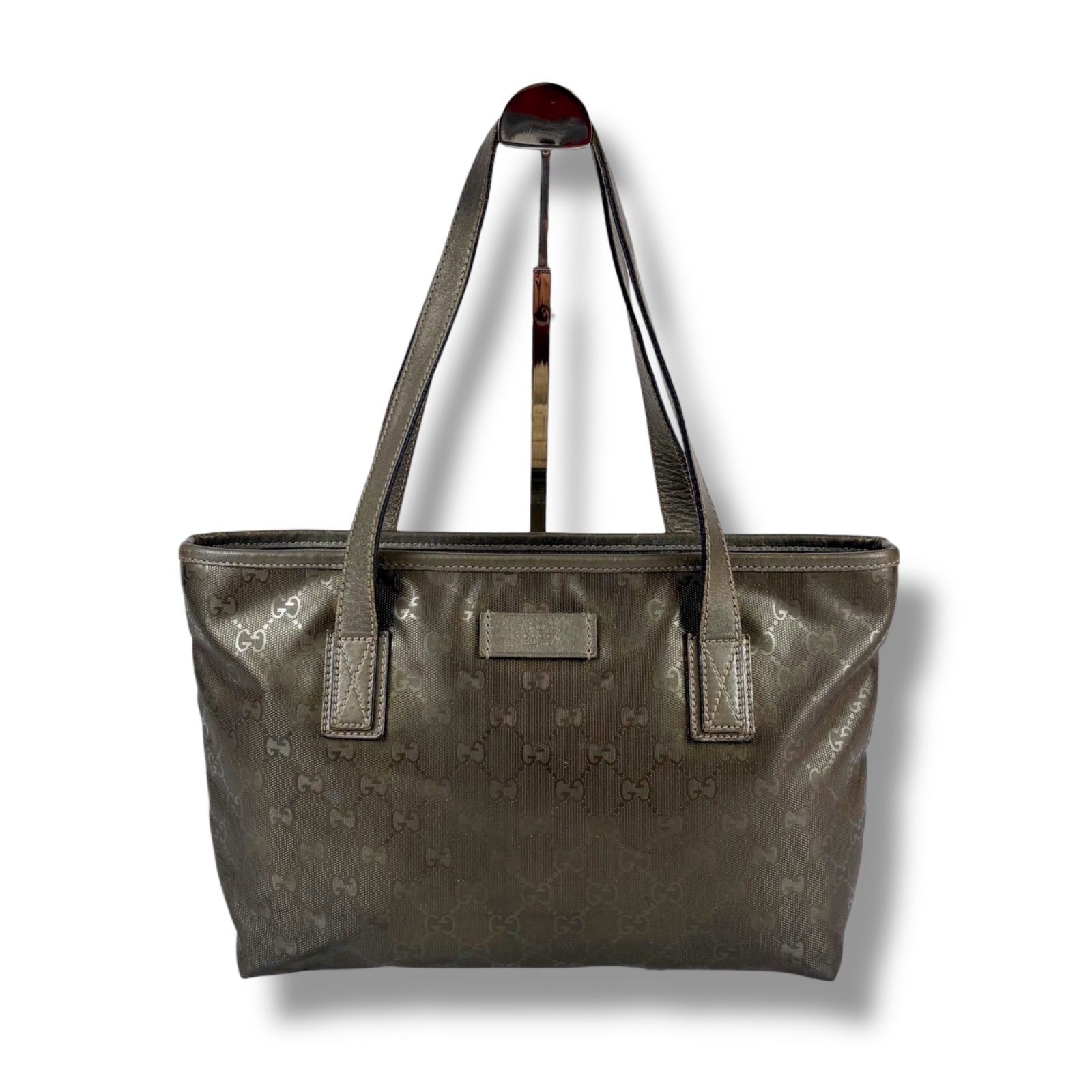 GUCCI GG Pattern PVC Mini Tote Bag Gold Impreme 211138 Authentic Vintage thumbnail 11