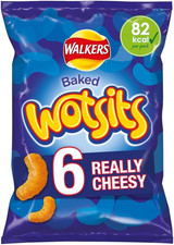 Walkers Wotsits Really Cheesy Multipack Snacks Crisps 6X16.5G