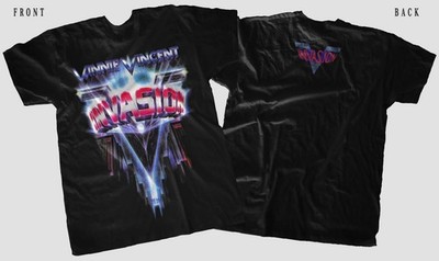 Vinnie Vincent Invasion   American Glam Metal Band T-Shirt