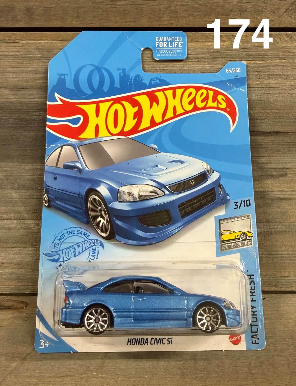 Hot Wheels HONDA CIVIC SI Blue FACTORY FRESH 2020 Type R xploraf 174