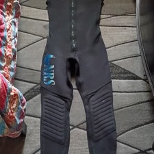 NRS Men's Black Full-Length Sleeveless Wetsuit Front Zip w/ Ankle Zips