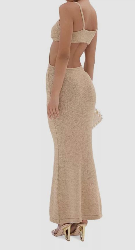 cult gaia serita cut-out knit maxi dress Cult Gaia Serita Knit Cutout Maxi Dress Size XS