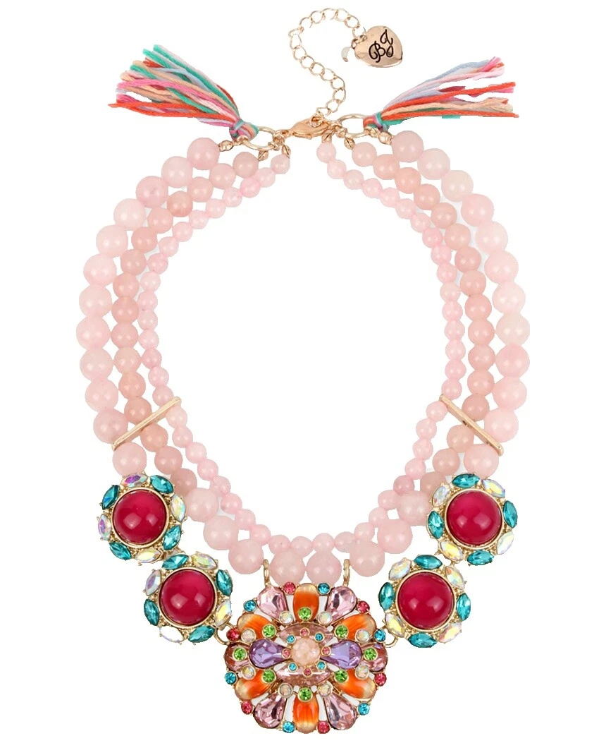 Chapado en oro Amarillo de vidrio Betsey Johnson Joyería de Moda