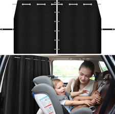 Car Privcay Curtains - Car Camping Divider Curtains with Stainless Steel Adjusta