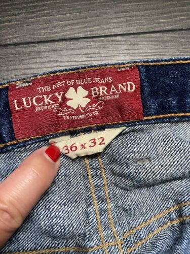 Jeans de mezclilla azul recto vintage Lucky Brand para hombre 361 36x32 (medidas 36x30) - Imagen 3 de 9