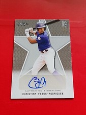 Christian Febus-Rodriguez 2020 Leaf Perfect Game NS Silver Blank Back Auto 1/1
