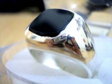 Yemeni Aqeeq Ring Dark Red Agate 925 Sterling Silver Genuine Stone Size 9 Hakik