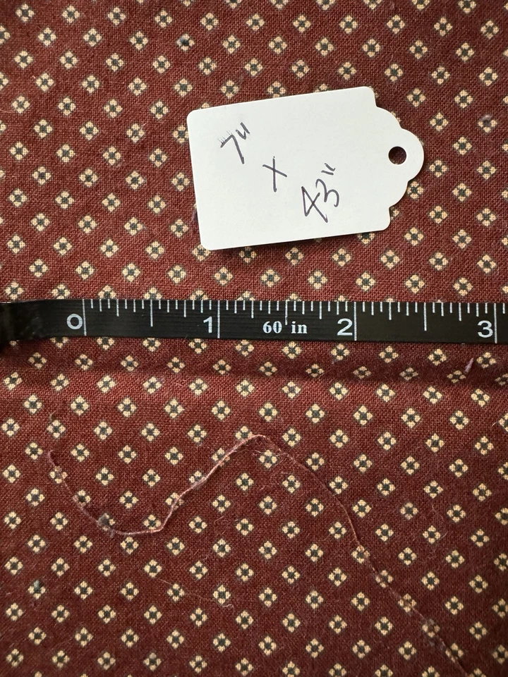 Birdseye Calico 100% Cotton Fabric Woven Remnant 7” X 43” - Image 4 of 4