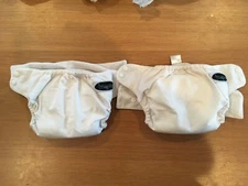 NWOT Lot of 2 IMAGINE DIAPERS 2 Pocket Diapers w/ Inserts - White