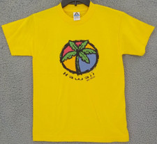 WISCONSIN DELLS T-SHIRT YOUTH SZ L (14/16) YELLOW HAWAII BRIGHT PALM TREE NWOT