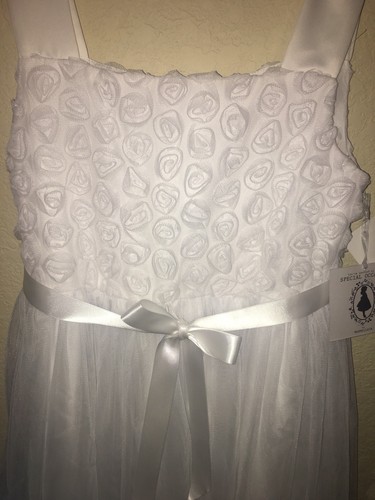 NWT $72 Girls Marmelleta Special Occasion White Party Dress Size 14 - Picture 2 of 8