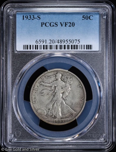 1933-S 50c Walking Liberty Half Dollar PCGS VF 20