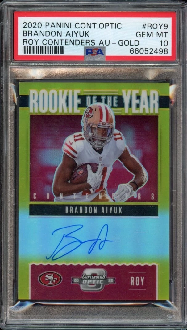 Brandon Aiyuk Panini Contenders Optic Rookie of the Year Contenders Autographs #ROY9 Base