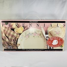 Vintage Pfaltzgraff Perennials The Tea Rose Collection 17 Piece Dinnerware Set