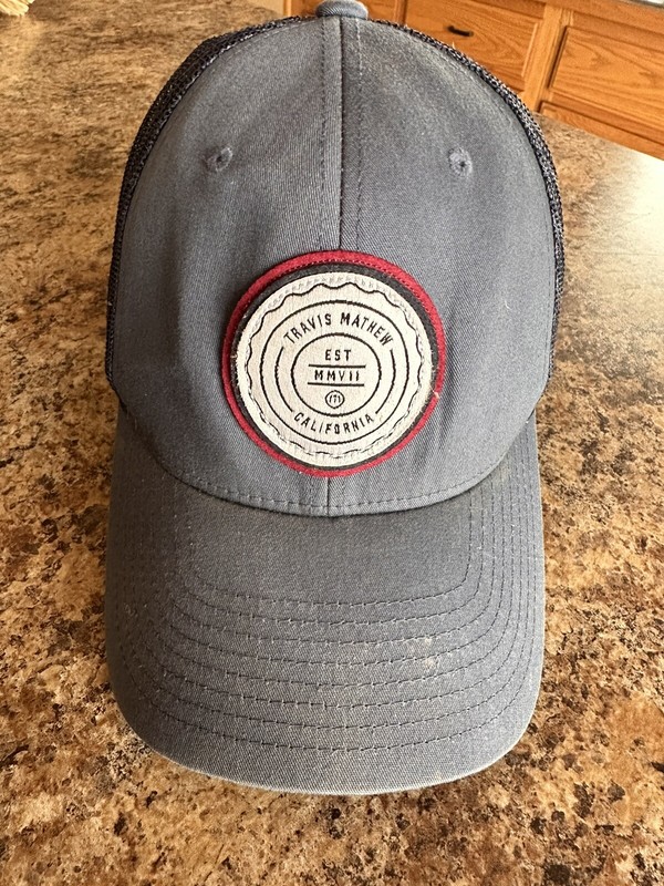 Travis Mathew Hat Cap Snap Back Adult Gray Trucker Golf Golfer Outdoor Ad