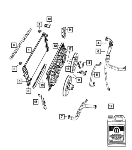Manguera de entrada de radiador superior calibre Patriot Jeep Compass 07-17 genuina nueva OEM Foto 4 de 4