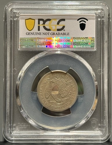 1876-S Quartiere Liberty seduto certificato PCGS dettagli AU (pulito) - Foto 2 di 2