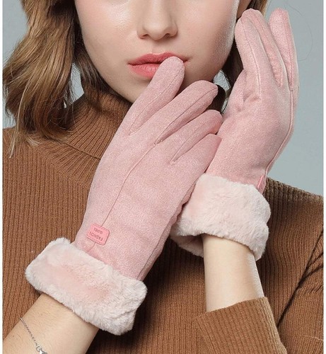Winter Handschuhe Touchscreen Damen Handy Smartphone Fahrrad Sport Warme Rosa DE - Bild 10 von 19