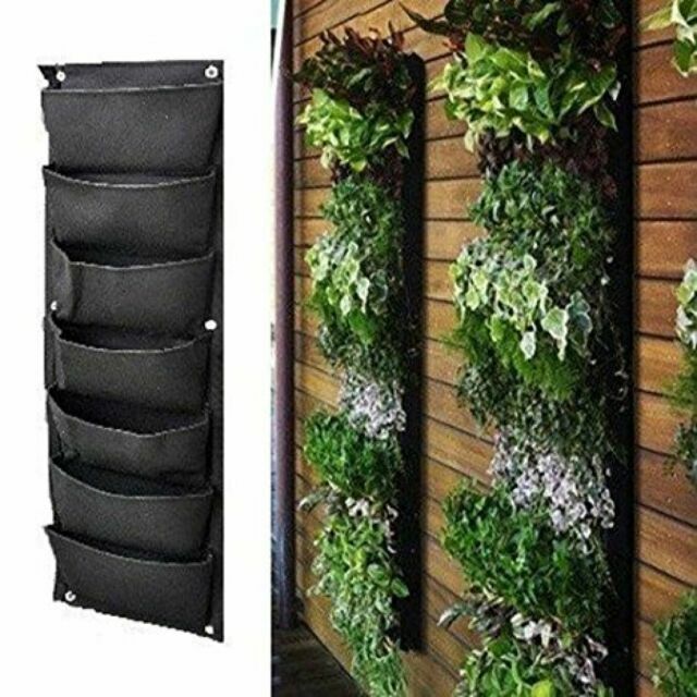 Hanging Vertical Garden Wall 7 Pocket Planter For Yard Home Decoration Meiwo - Hanging Vertical Garden Hanging Vertical Garden Wall 7 Pocket Planter For Yard Home Decoration Meiwo - Hanging Vertical Garden