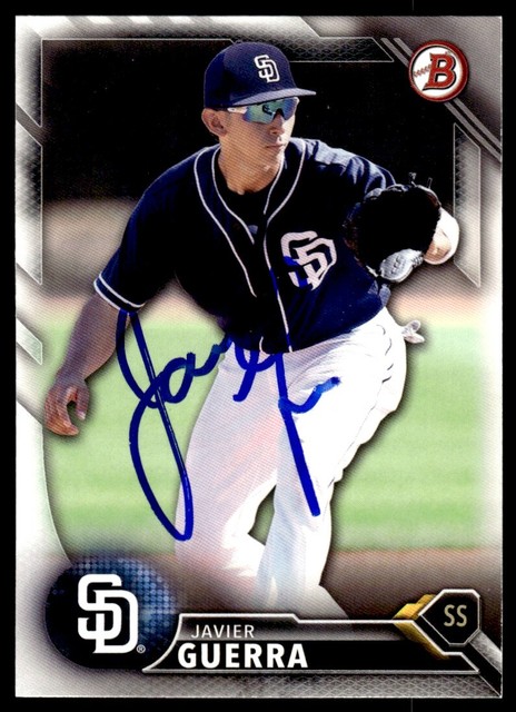 2016 Bowman Draft Baseball Javier Guerra Auto San Diego Padres #BD-181 Signed