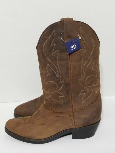 New! Masterson MSRP $199 Brown Leather Western Cowboy Boots size 9 D T* - Picture 3 of 4