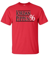 Michael Jordan Scottie Pippen "For President 96" T-Shirt or Long Sleeve