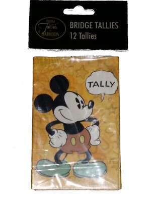 Mickey Mouse Congress Bridge Tallies Tally Keeping Score Playing Cards Bicycle
