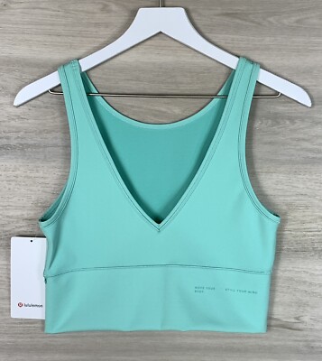 トップス A Lululemon Power Pivot Everlux Tank Top Size 10 Logo Motif Wild