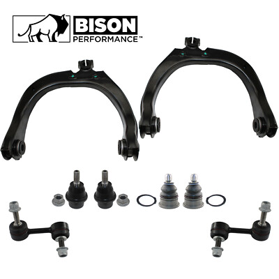 Bison Performance 8pc Front Control Arms Tie Rods Ball Joints Kit For Chevy GMC