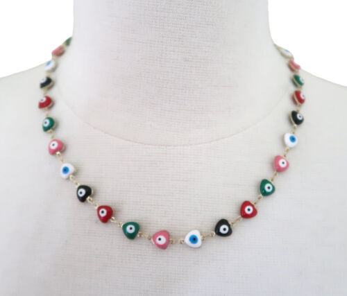 EYE CANDY LA Enamel heart & Evil eye necklace Luxe Collection - 第 2/5 張圖片