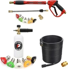 Tool Daily Foam Cannon, Deluxe High Pressure Washer Gun, Power Washer Hose 50 FT