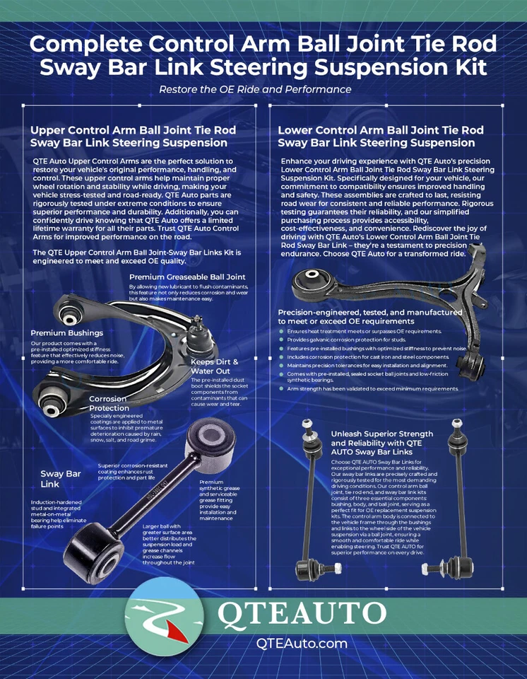 Juego de 4 barras estabilizadoras delanteras conjunto de puntal de suspensión de eslabones para KIA Sedona 2002-2005 Foto 4 de 4