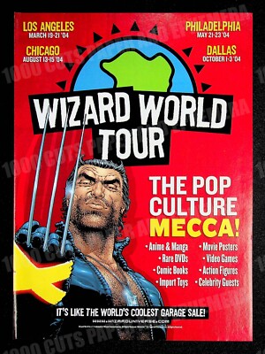 Wizard World Tour Comic-Con Wolverine X-Men 2004 Print Magazine Ad Poster ADVERT