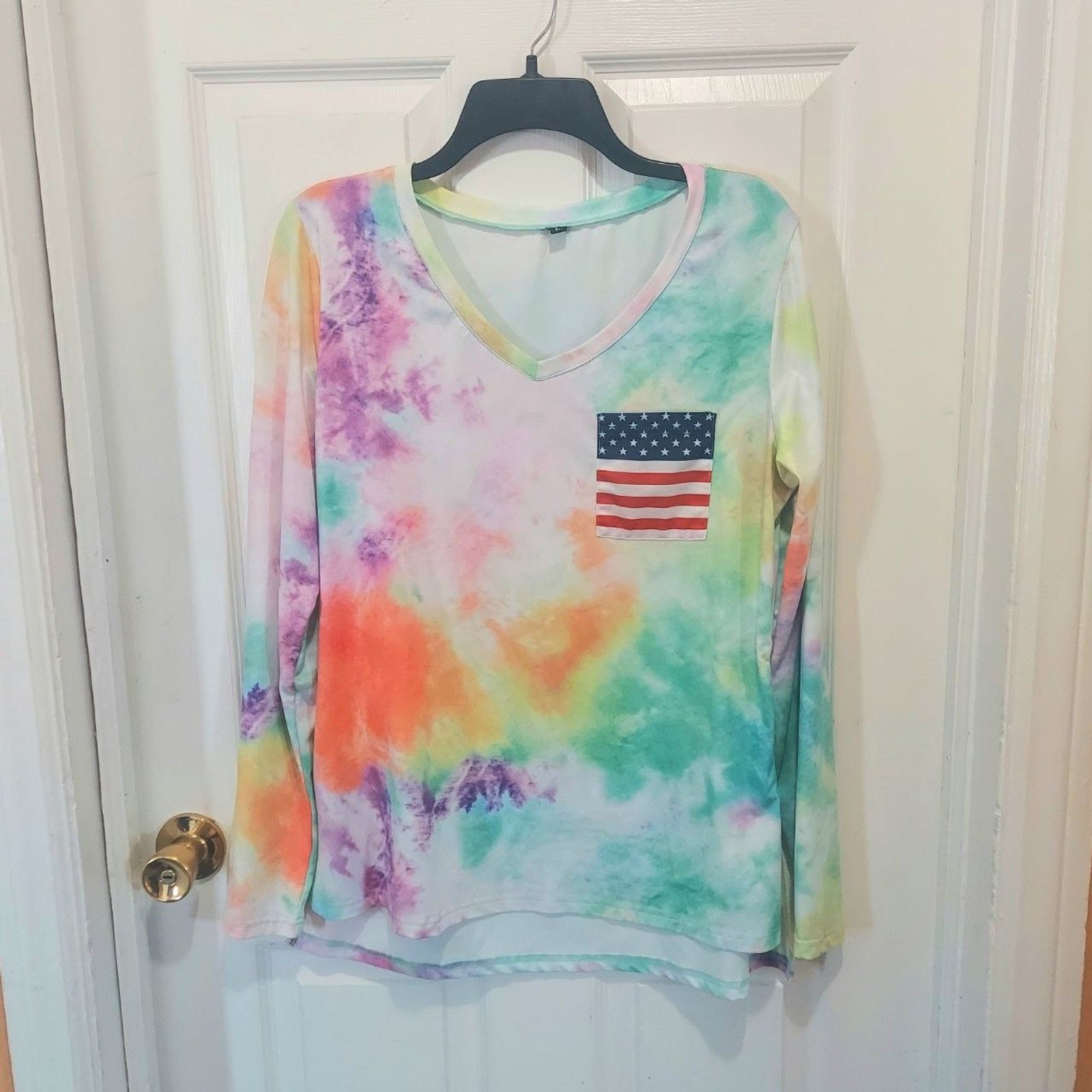 Ouges Tie Dye Shirt Americana Pocket Patriotic 4t… - image 1