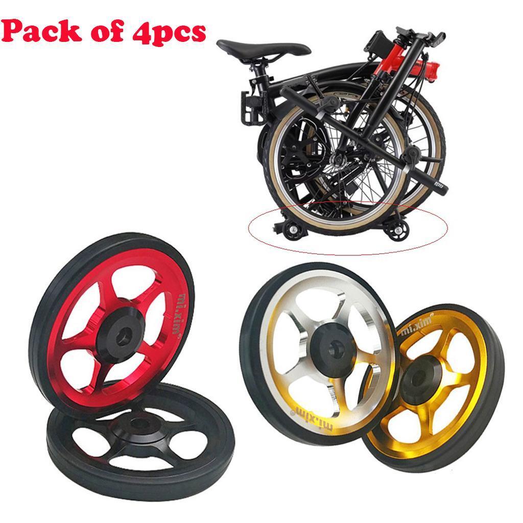 4Pcs Folding bike wheel Foldable Carry Transport Wheels for Brompton eBay
