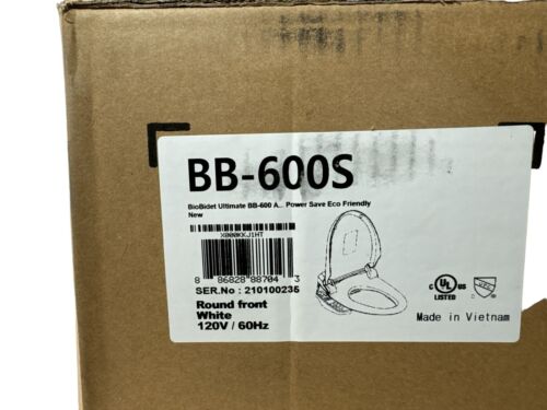 Bio Bidet BB-600S Electric Round Bidet Toilet Seat with Side Panel Controls New - Picture 2 of 7