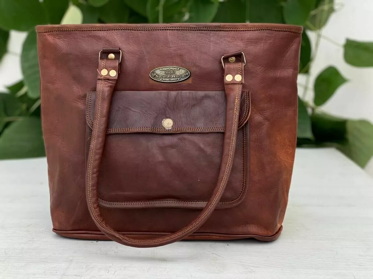 Women's Handmade Vintage Purse Leather Shoulder Handbag Shopping Lady  Casual Bag | eBay