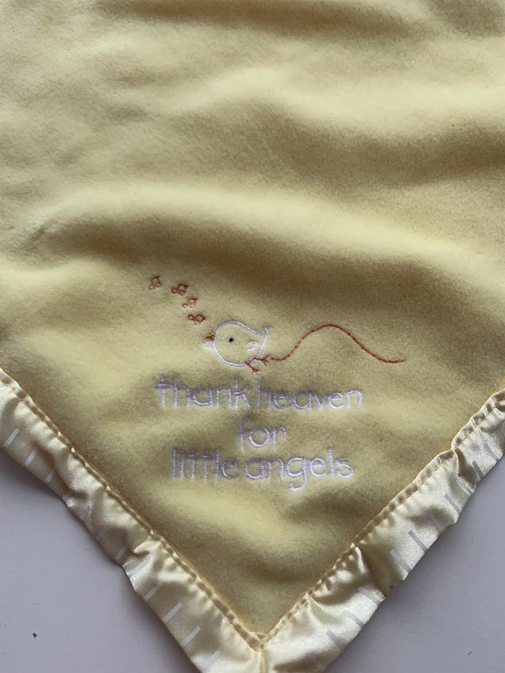 Cobertor Lovey Kids II X amarelo cordeiro adormecido Thank Heaven For Little Angels - Imagem 2 de 4