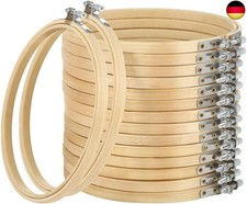 Hodeacc 16 Pack 5 Zoll Mini Bambus Kreis, Stickrahmen Kreuzstich Hoop Ring f&uuml;r