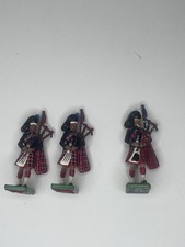W. Britain Black Watch Piper Die-Cast Metal Toy Soldier Bagpipe 1986 Set of 3