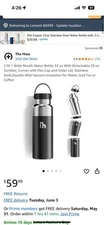 The Mass 2 IN 1 Wide Mouth Water Bottle 32 oz Detachable 20 oz Tumbler Stainless