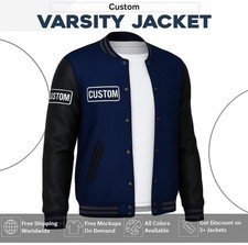 Letterman Customized Varsity Jacket With your name , logo , or custom text