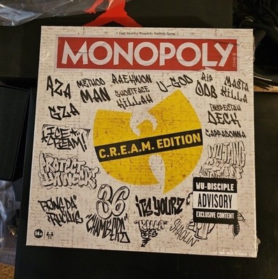 Wu Tang Official Monopoly C.R.E.A.M. Edition Sealed Brand New Price Reduced