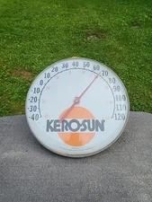 Jumbo Dial Advertising Thermometer Kero-sun, NOT TEXACO thermometer.
