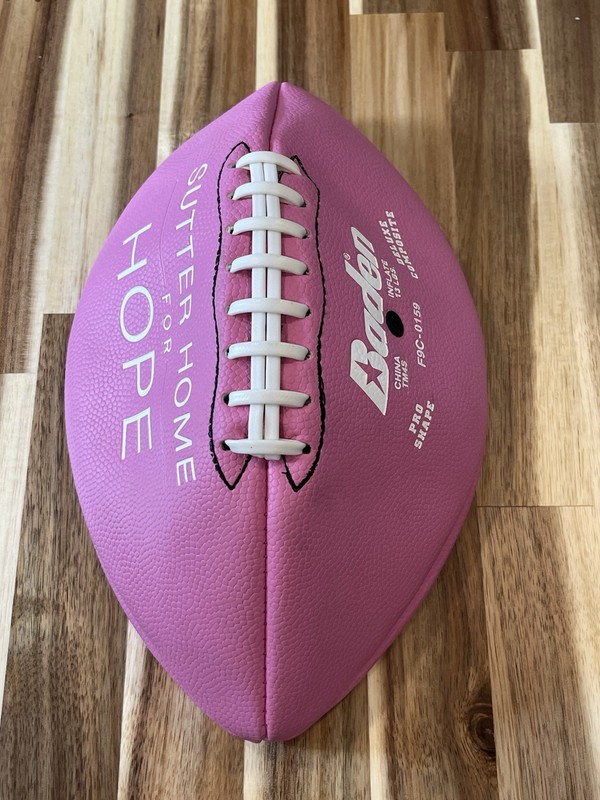 SUTTER HOME FOR HOPE Baden Football Breast Cancer Awareness PINK FAMILY VINEYARD