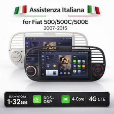 Autoradio Wireless CarPlay Android Auto Hifi per FIAT 500 2007-2015 Android 13