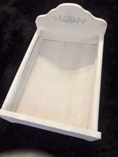 Photography Prop Baby Bed Miniature Furniture White Baby Bed Headboard Design