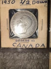 Canadian - 1950 SilverHalf  Dollar Fine Coin
