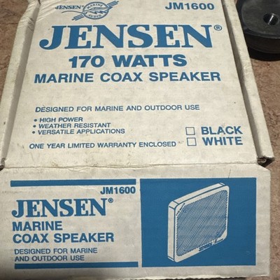 NEW JENSEN 170 Watts Marine Coax Speaker Jm1600  White