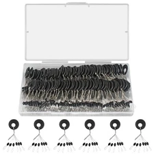 VIPMOON 600 Pieces Fishing Bobber Stops, Float Sinker Stops, Size XS S M L Fl...